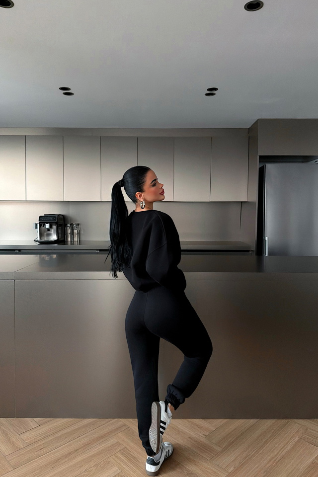 Siyah Beatrix Eşofman Takımı ATE-4725 - 4