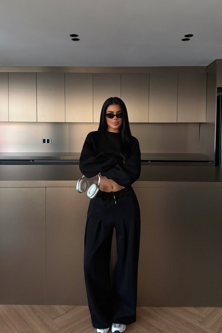 Siyah Knox Eşofman Takımı ATE-3822 - EYYO