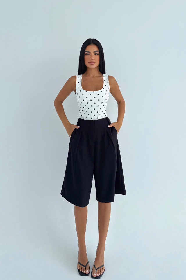 Siyah Basic Mini Şort ATE-2747 