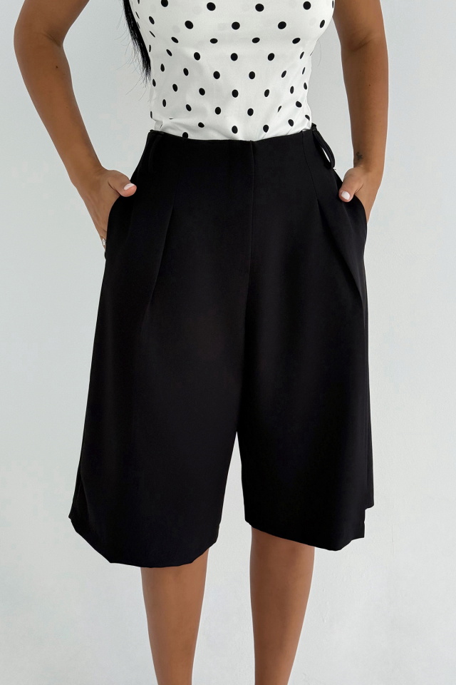 Siyah Basic Mini Şort ATE-2747 - 2