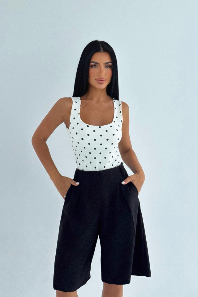 Siyah Basic Mini Şort ATE-2747 - 3