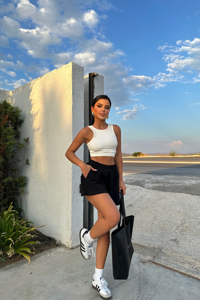 Siyah Basic Şort ATE8325 - 3