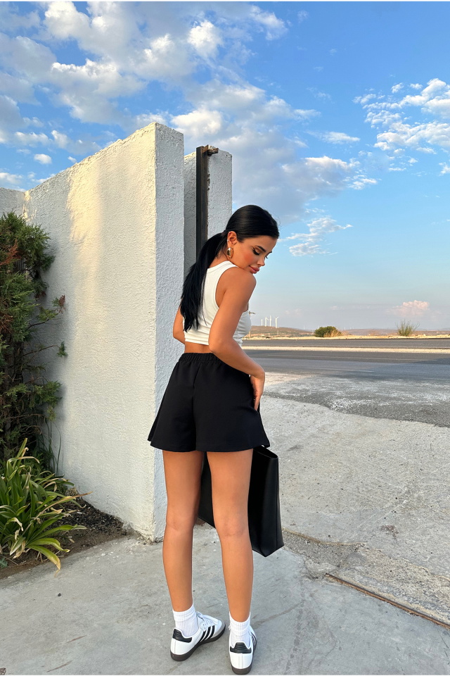 Siyah Basic Şort ATE8325 - 5