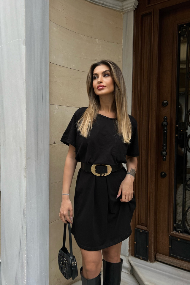 Siyah Basic Tişört ATE4291