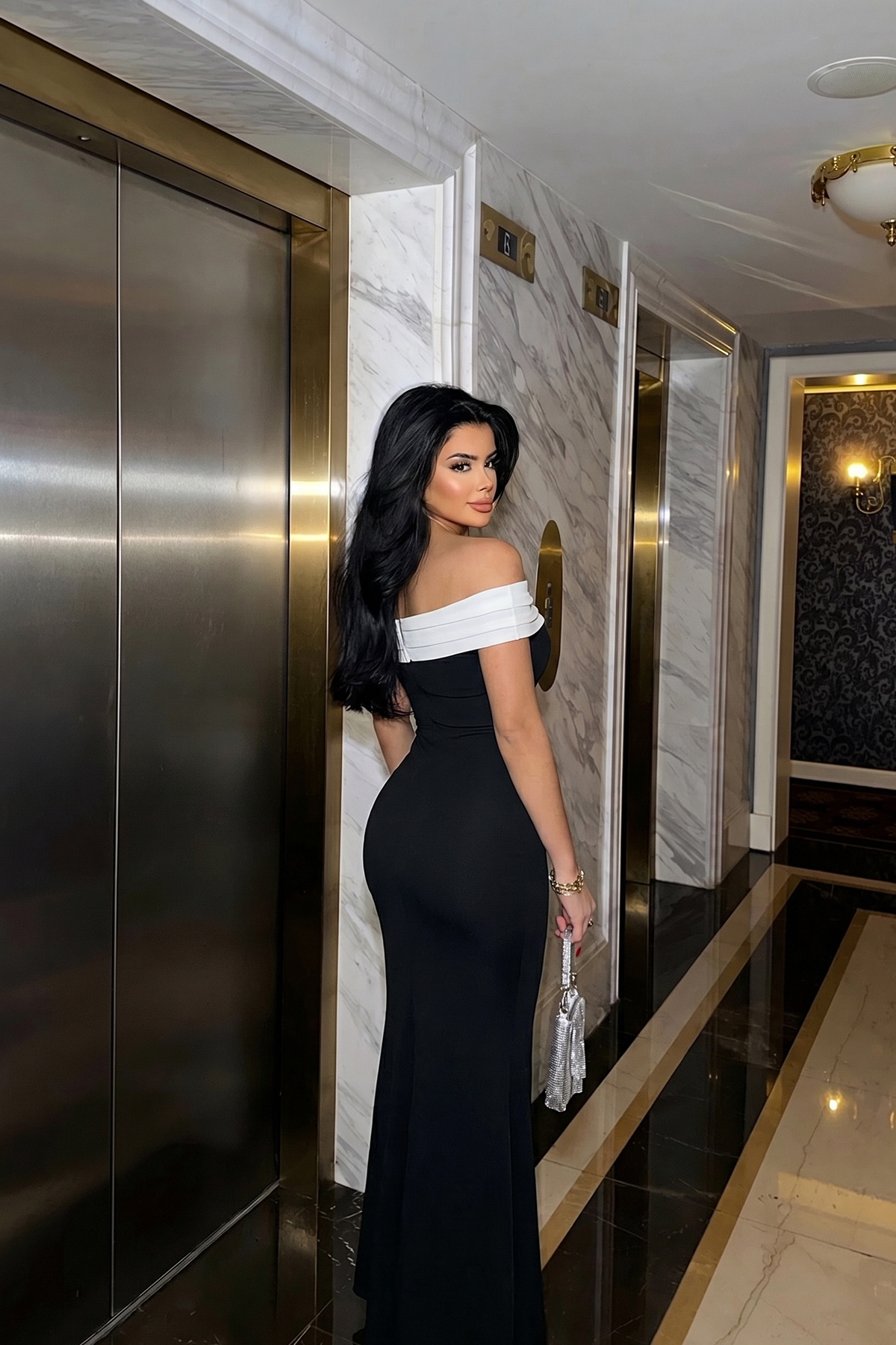 Siyah Yunita Elbise - 3