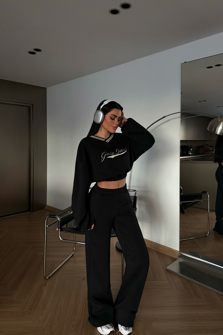 Siyah Giaspy Eşofman Takımı ATE-4291 - EYYO