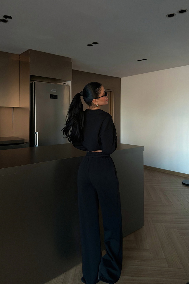 Siyah Easport Eşofman Takımı ATE-3887 - 4