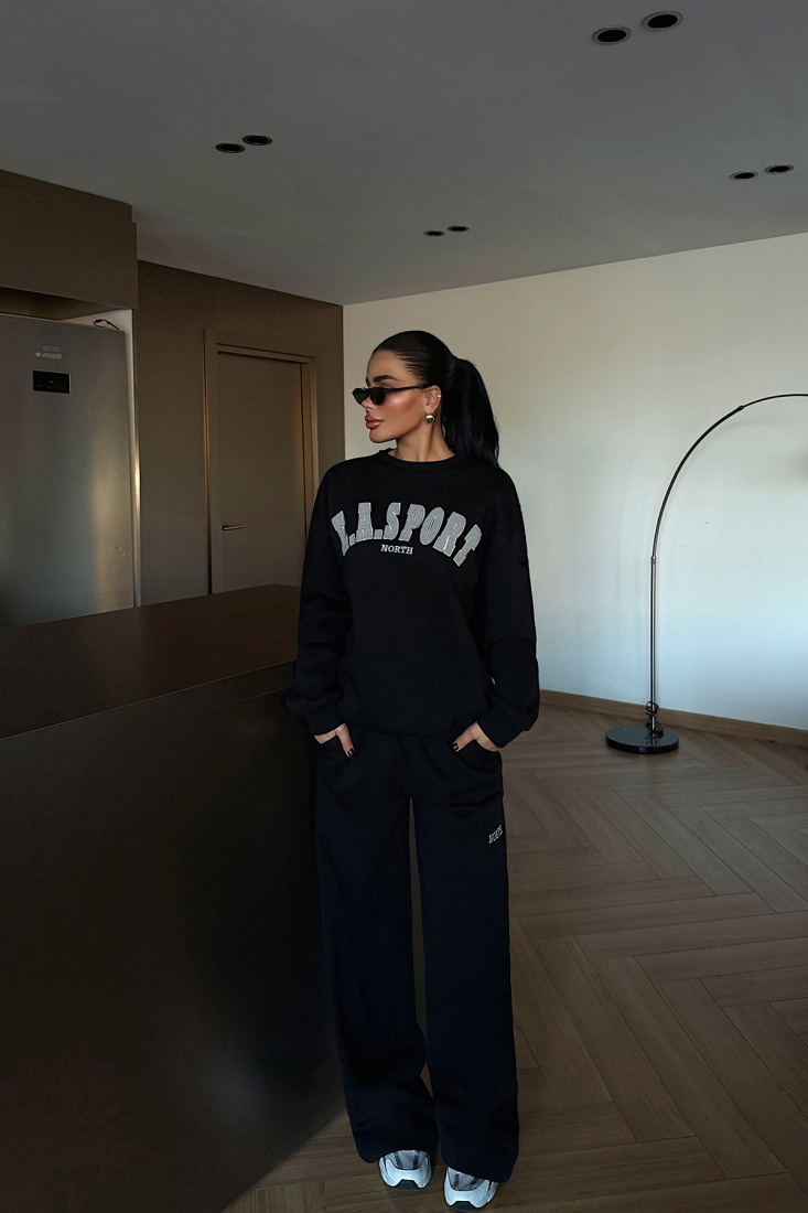 Siyah Easport Eşofman Takımı ATE-3887 - EYYO