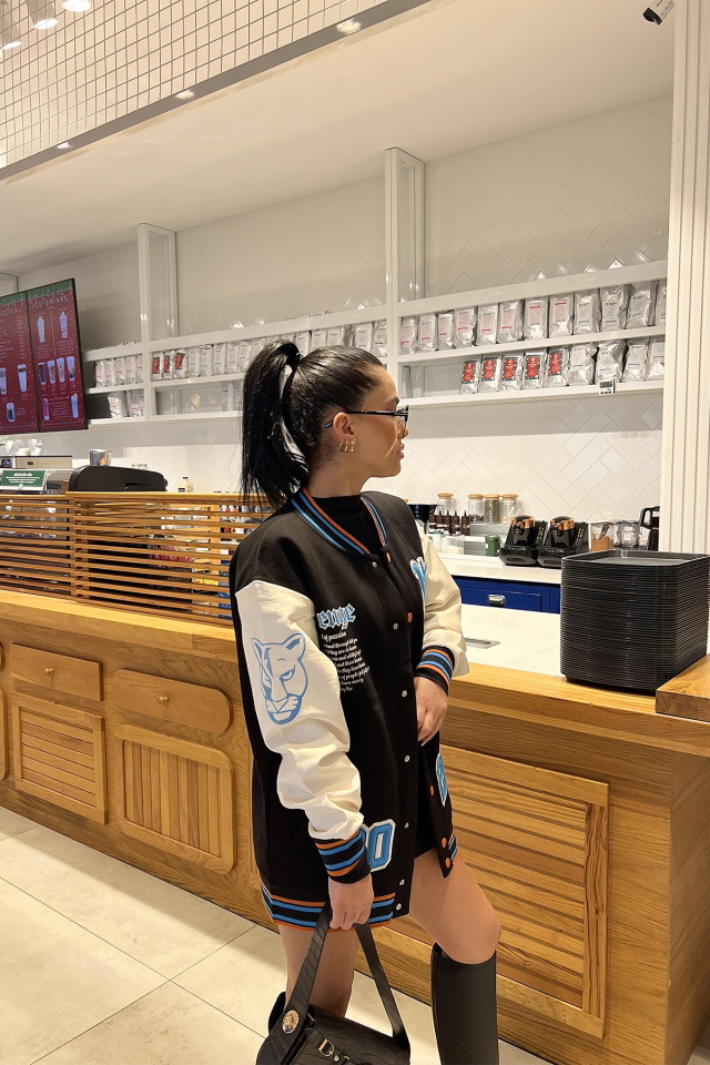 Siyah Baskılı Kolej Ceket ATE2962 - 5