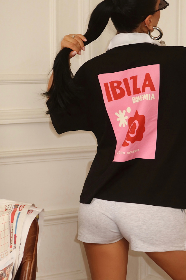 Siyah Bohemia Tshirt ATE-5262 - 2