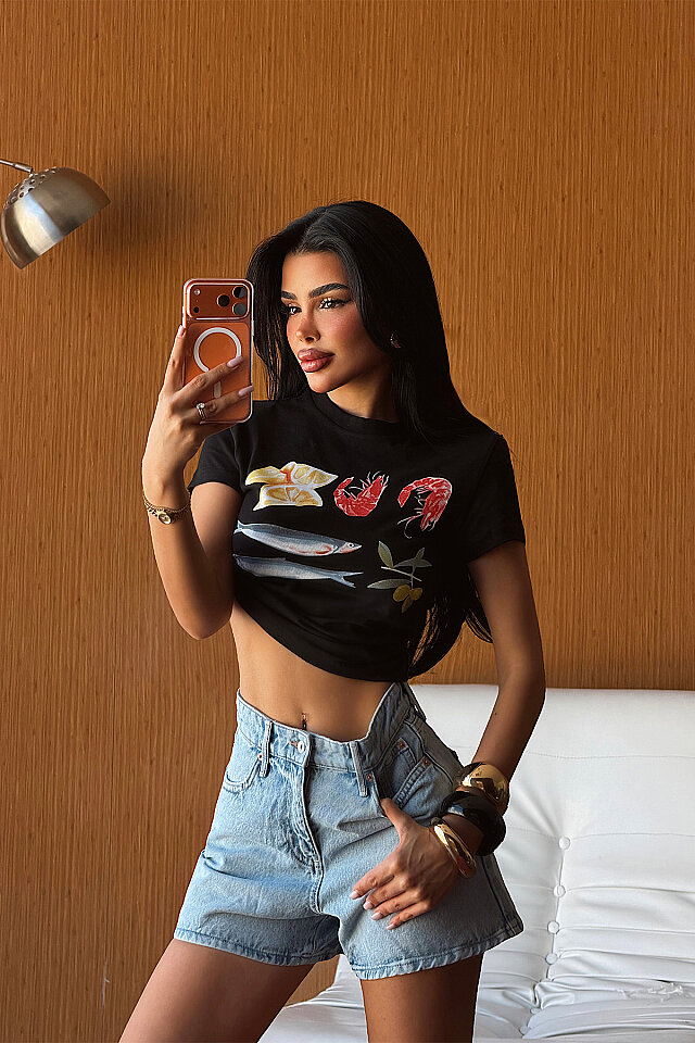 Siyah Tenge Tshirt