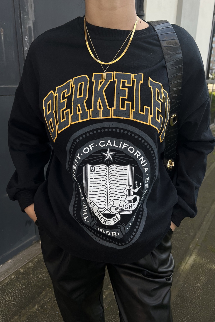 Siyah Berkeley Baskılı Sweat ATE2414 - EYYO