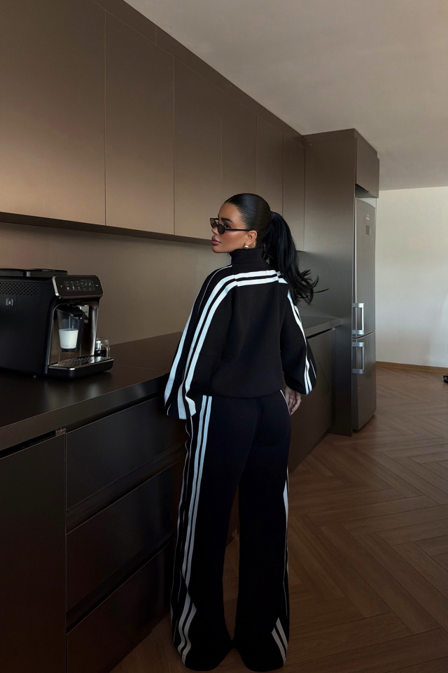  Beyaz Şeritli Eşofman Takımı ATE-3999 - 4