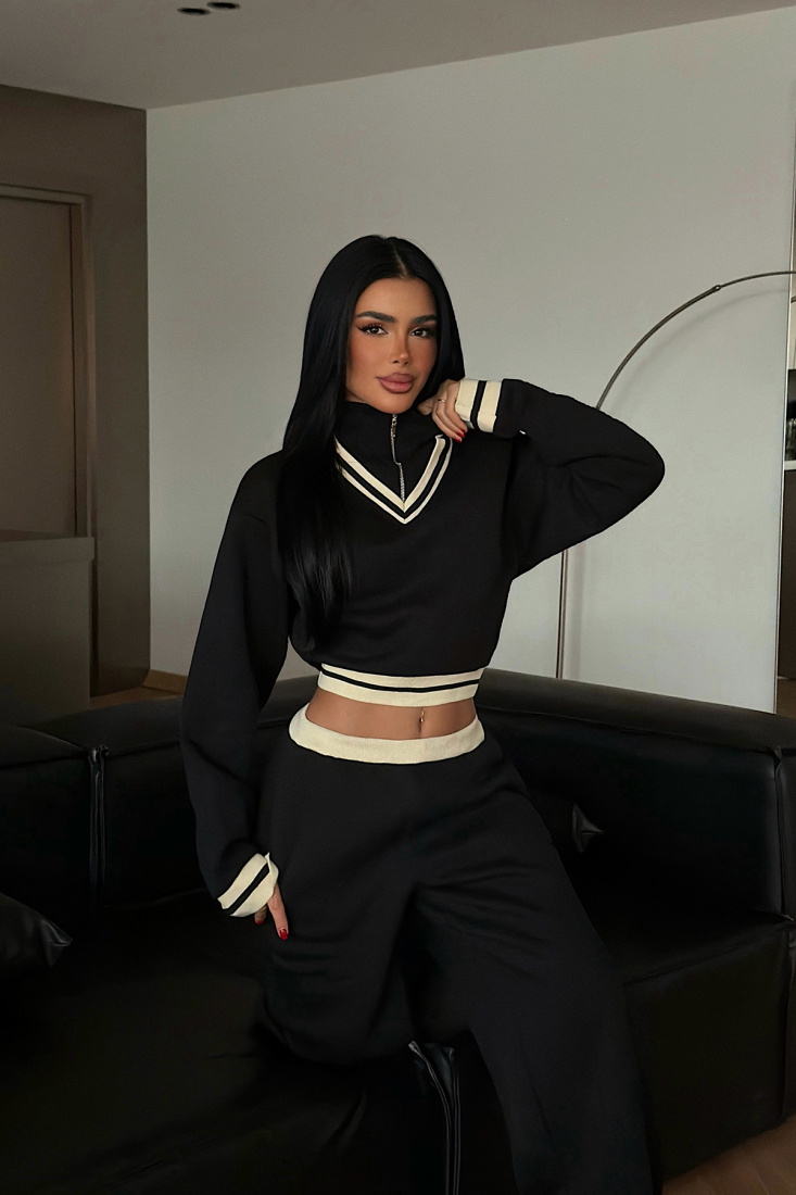 Siyah Sonora Eşofman Takımı ATE-4358 - EYYO