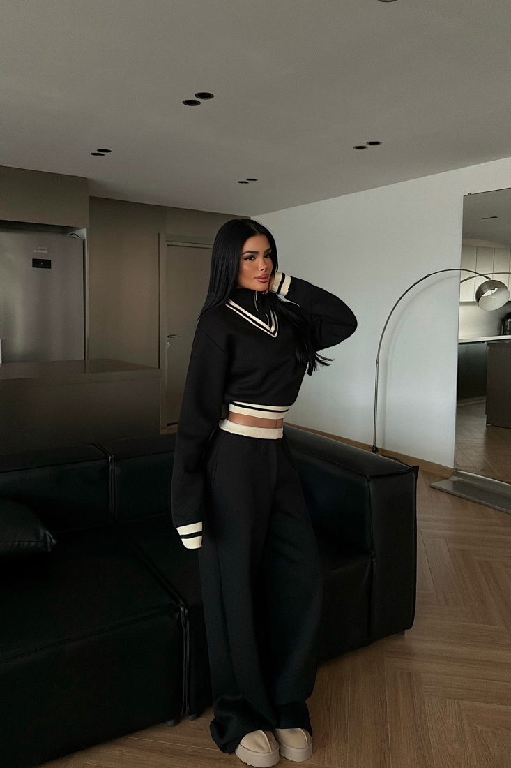 Siyah Sonora Eşofman Takımı ATE-4358 - EYYO