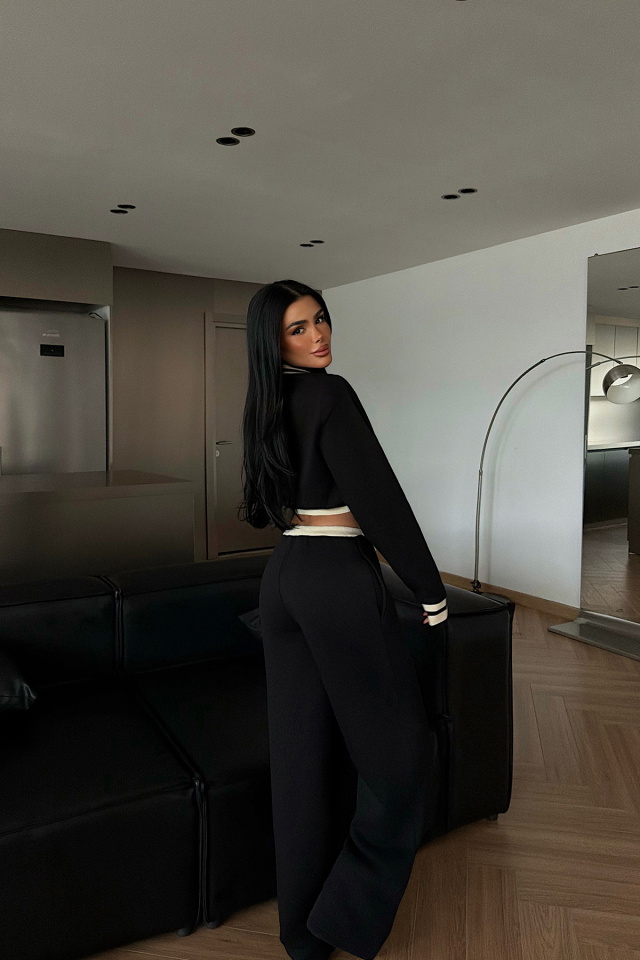 Siyah Sonora Eşofman Takımı ATE-4358 - 4