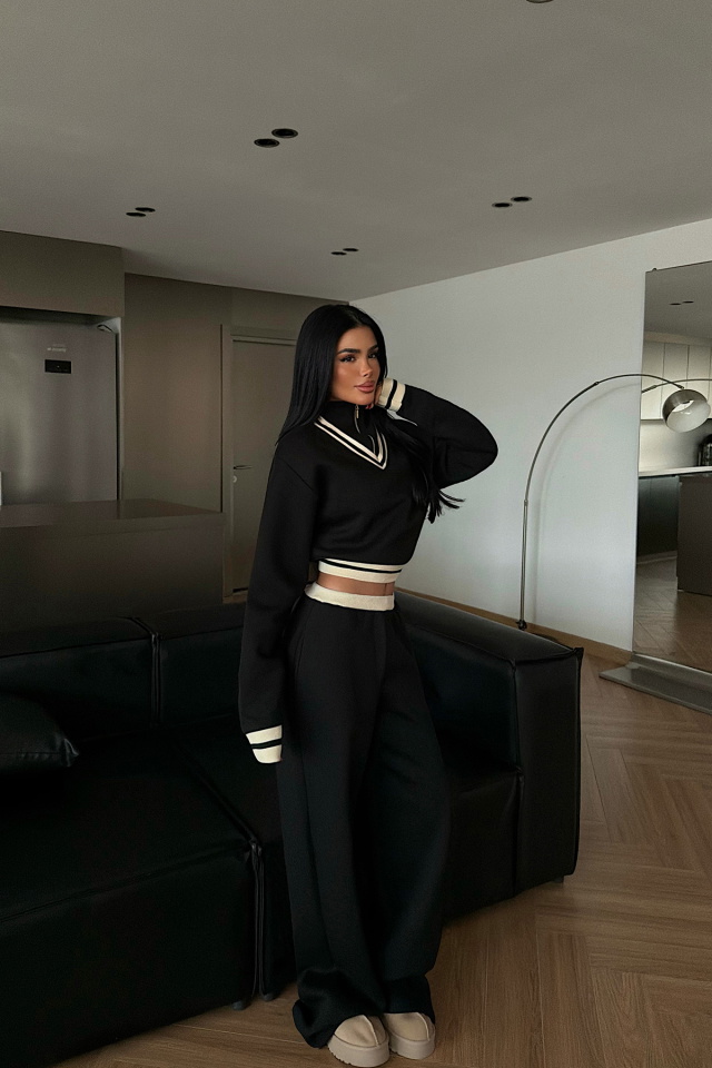 Siyah Sonora Eşofman Takımı ATE-4358 - 3