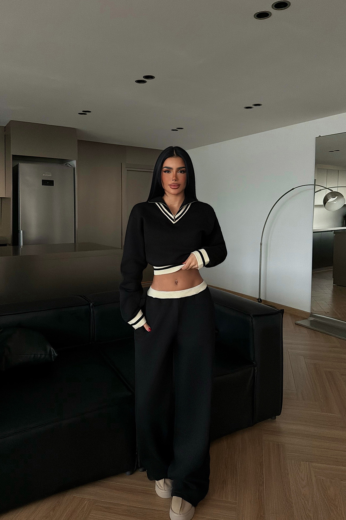 Siyah Sonora Eşofman Takımı ATE-4358 - 1