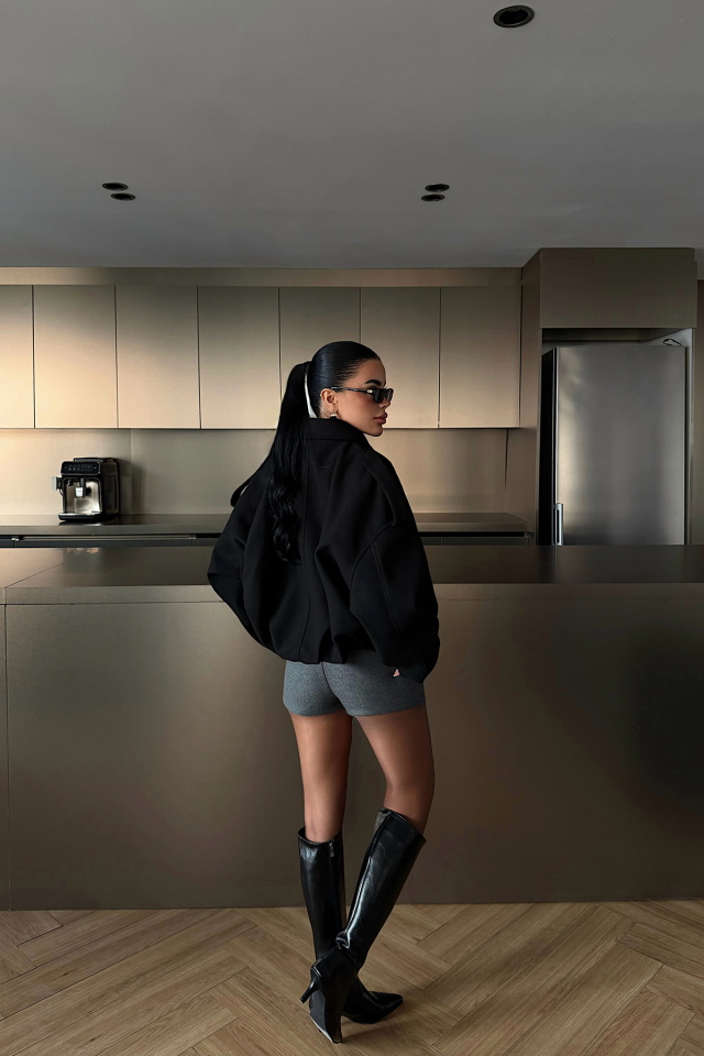 Siyah Bomber Ceket ATE-4739 - 4