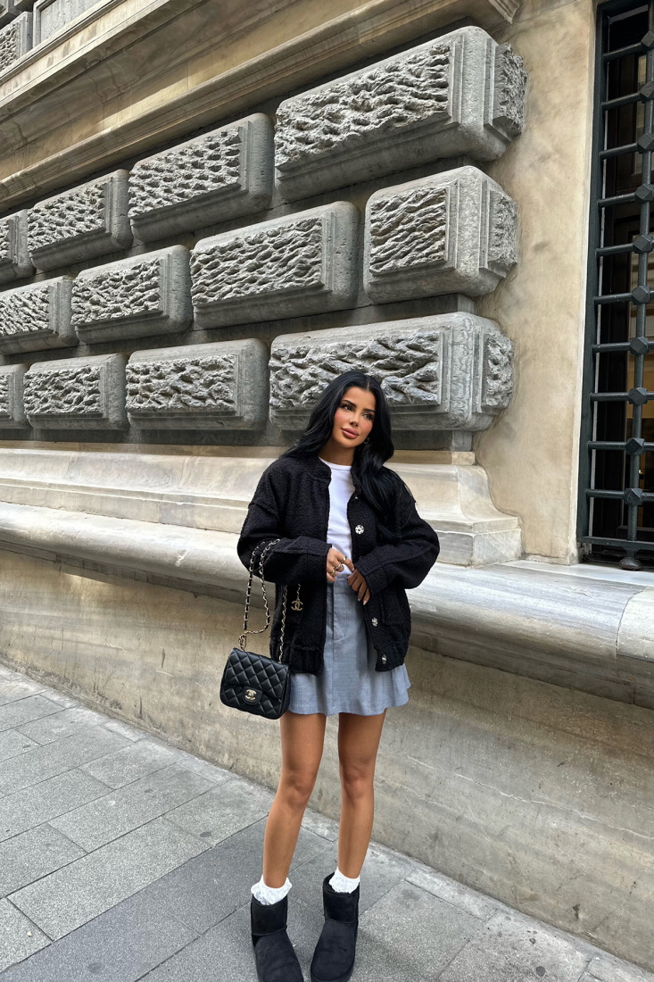 Siyah Cep Detay Ceket ATE-0206 - DMR