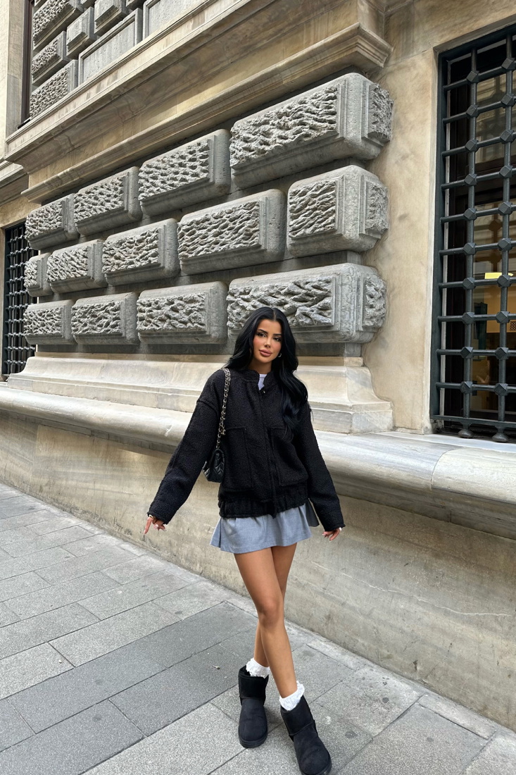 Siyah Cep Detay Ceket ATE-0206 - DMR