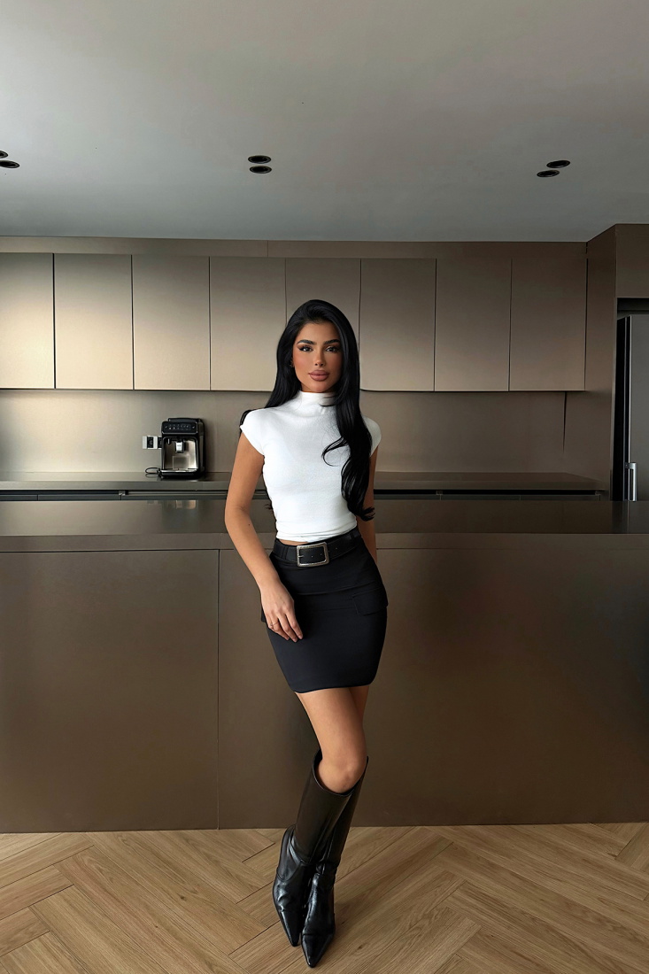 Siyah Taloe Etek ATE-2251 - EYYO