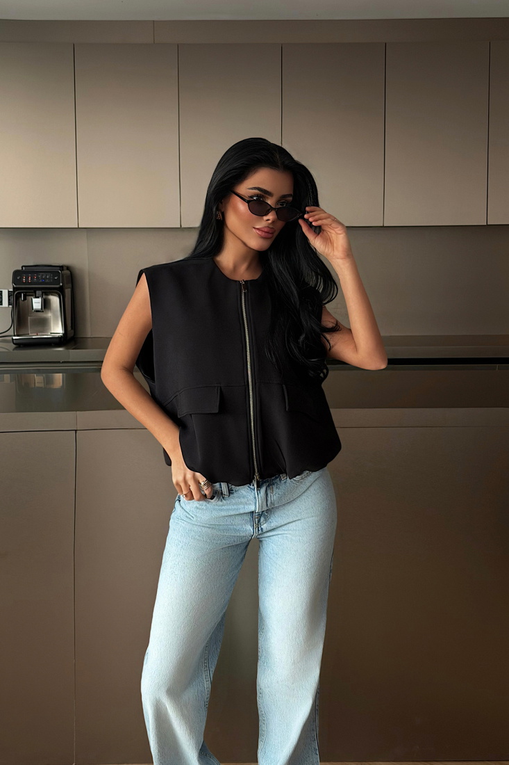 Siyah Hacciko Yelek ATE-2121 - EYYO