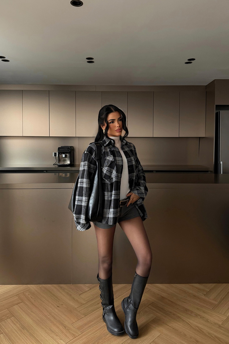 Siyah Gorgonia Gömlek ATE-4246 - EYYO