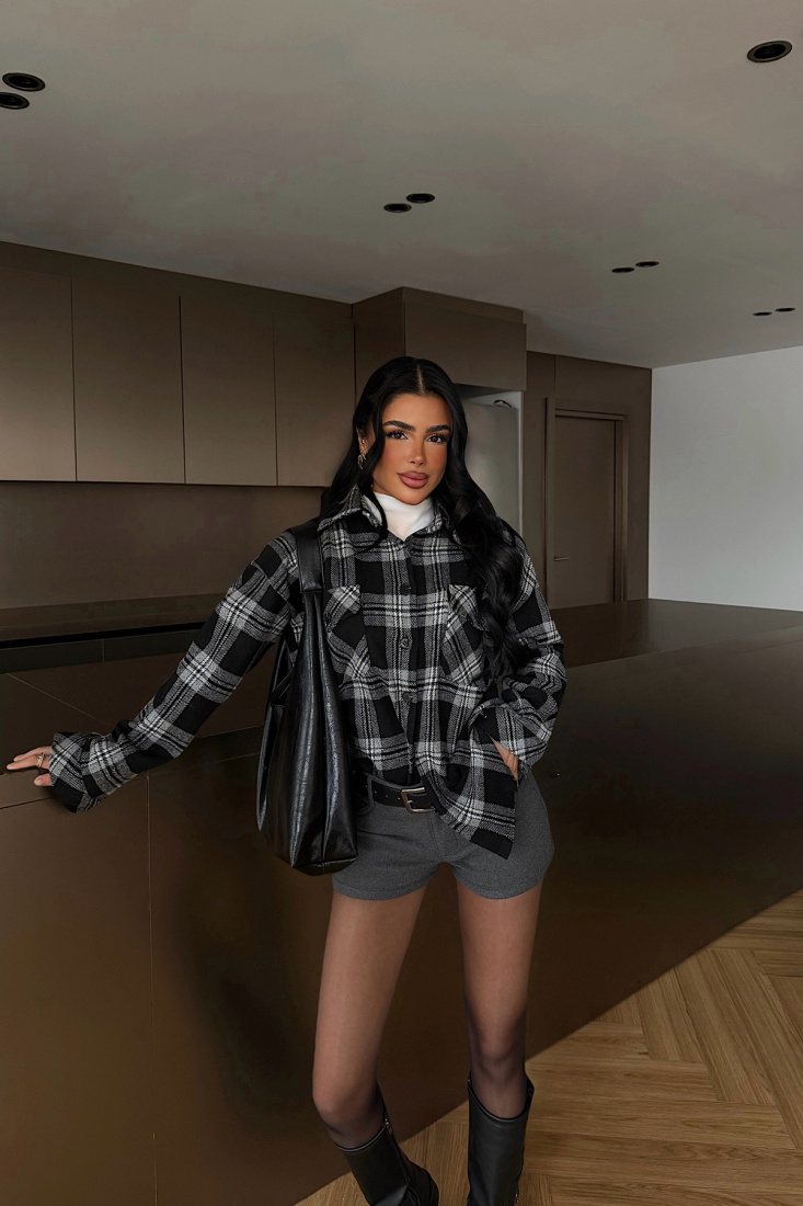 Siyah Gorgonia Gömlek ATE-4246 - EYYO