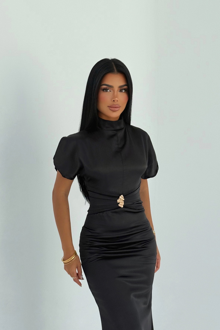 Siyah Chyna Elbise ATE-3181 - EYYO