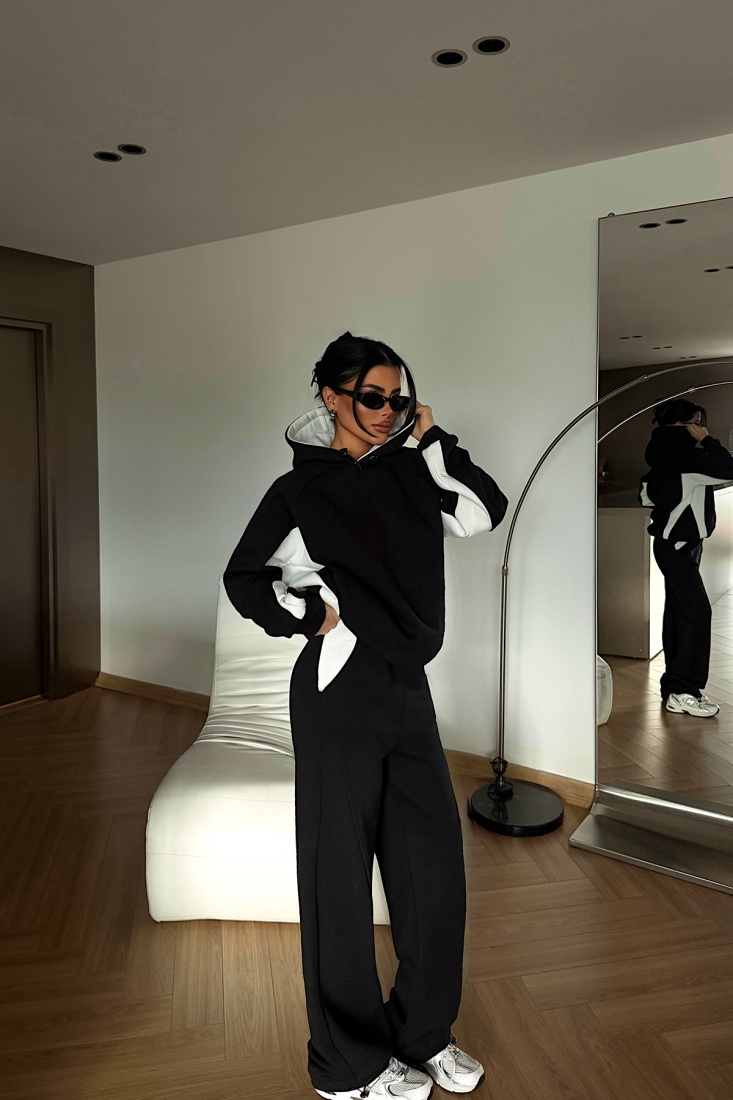 Siyah Holly eşofman takımı ATE-4114 - EYYO