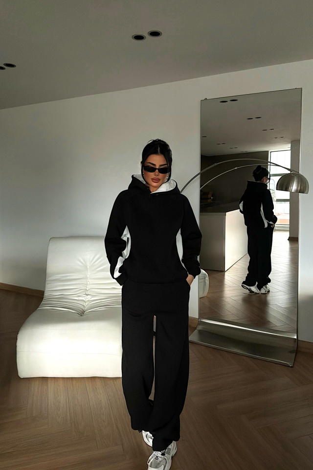 Siyah Holly eşofman takımı ATE-4114 - 3