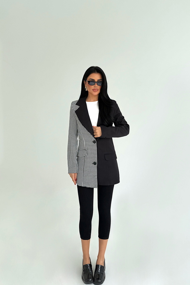 Siyah Ganso ceket ATE-3977 - 2