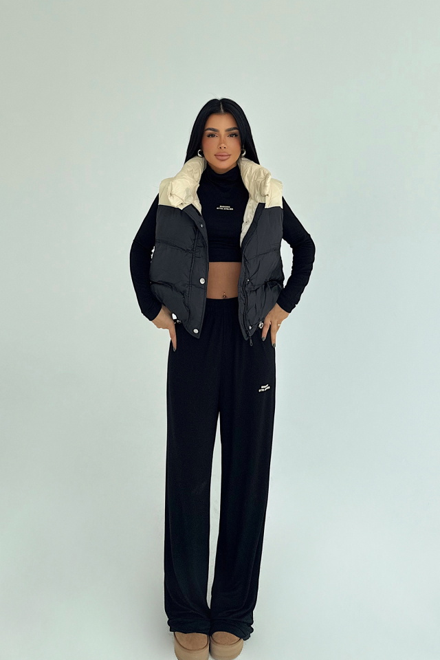 Siyah Scrunch Şişme Yelek ATE-3810 - 1