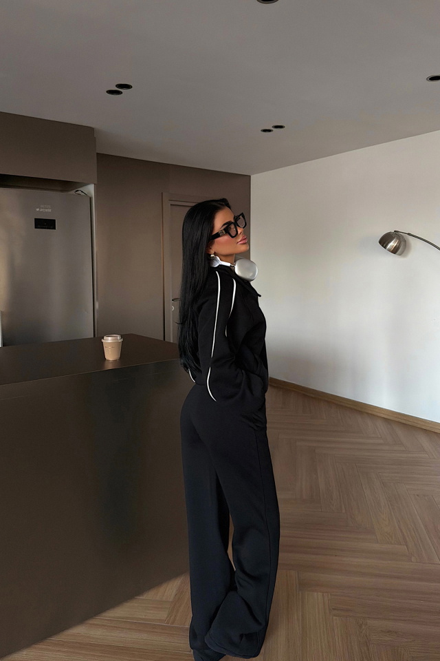 Siyah Selita Eşofman Takım ATE-3831 - 2