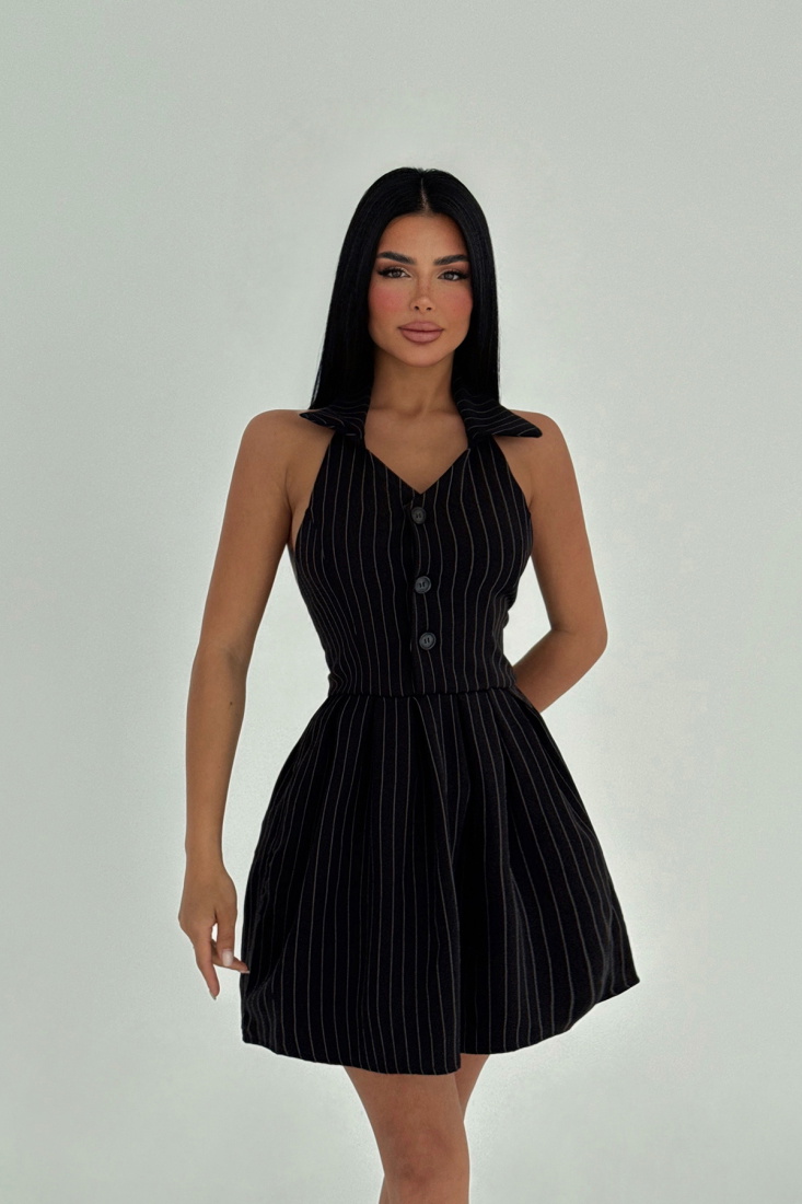 Siyah Tania Elbise ATE-1832 - EYYO