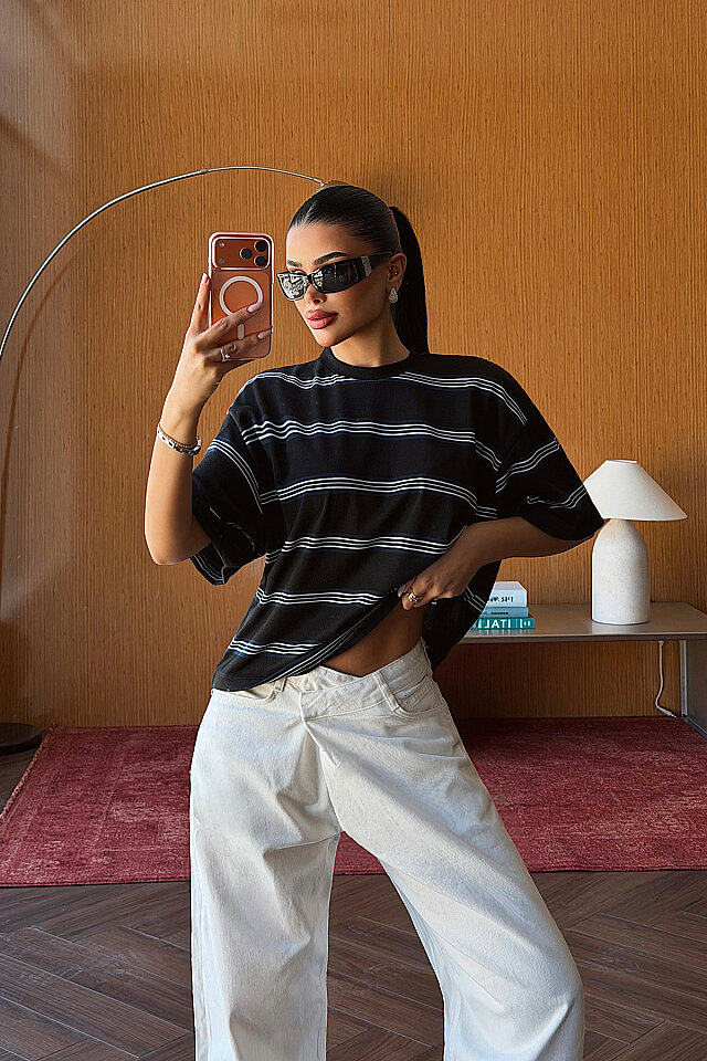 Siyah Possi Tshirt