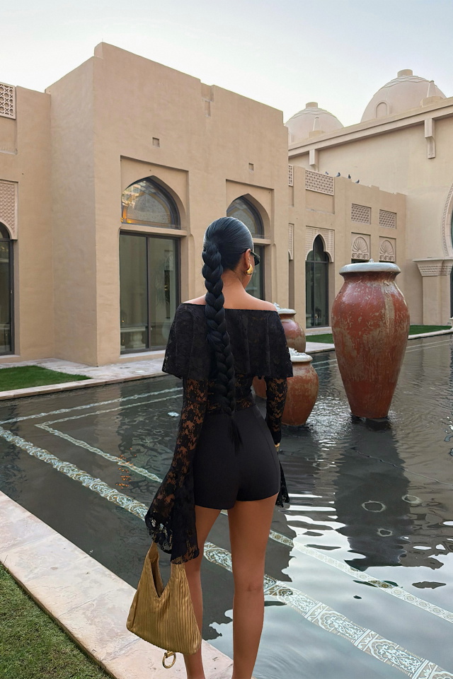 Siyah Braulia Dantel Bodysuit ATE-4755 - 4