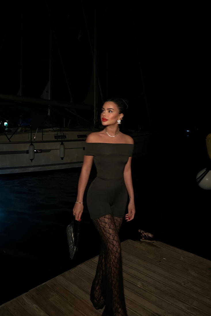 Siyah Ribbon Dantel Detaylı Tulum ATE-0973 - EYYO