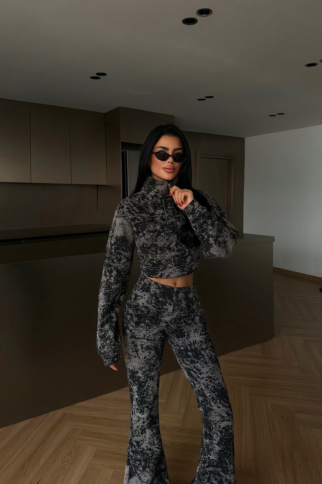 Siyah Polena Eşofman Takımı ATE-4332 - 3