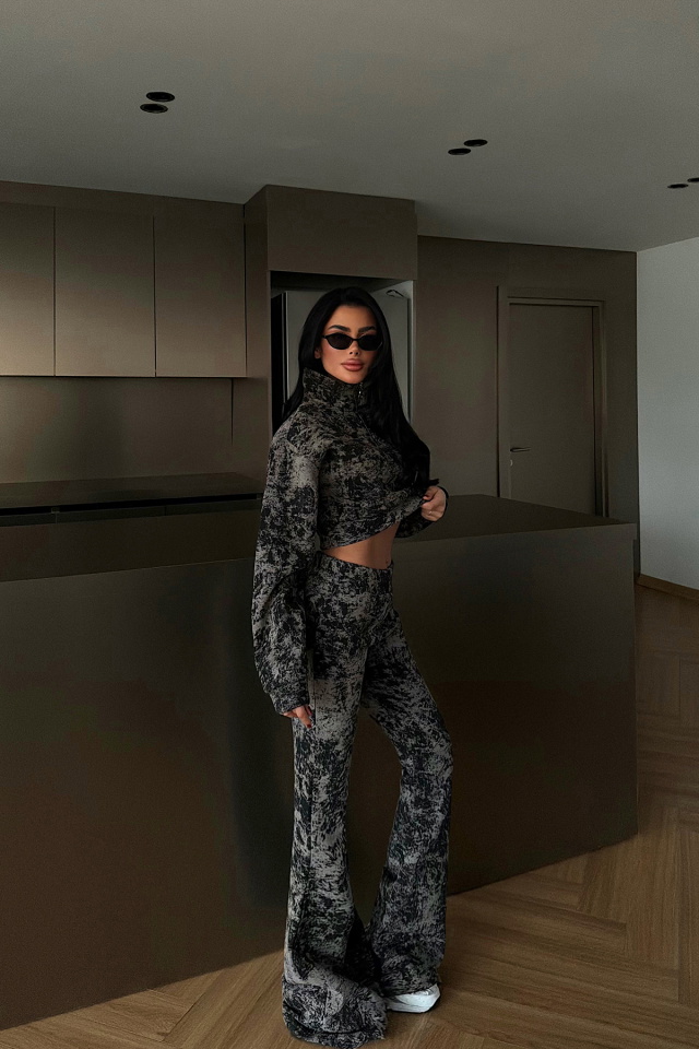 Siyah Polena Eşofman Takımı ATE-4332 - 4