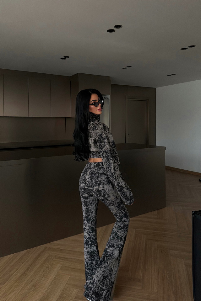 Siyah Polena Eşofman Takımı ATE-4332 - 5