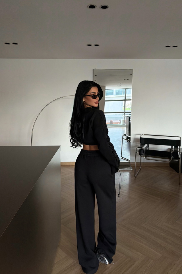 Siyah Masego Eşofman Takımı ATE-4095 - 4