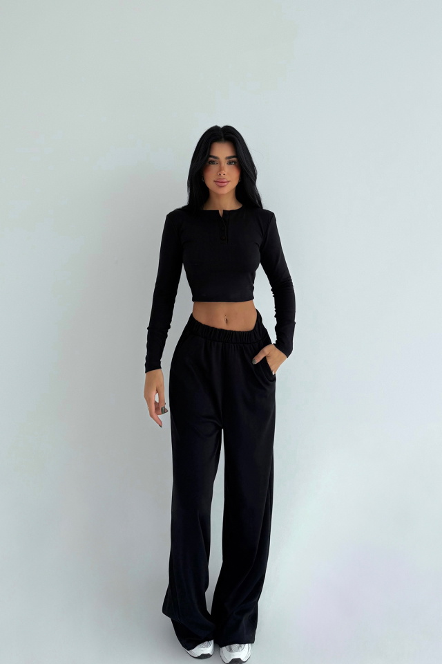 Siyah Rapha Alt Üst Takım ATE-3646 - 1