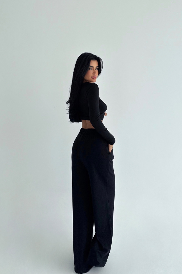 Siyah Rapha Alt Üst Takım ATE-3646 - 3