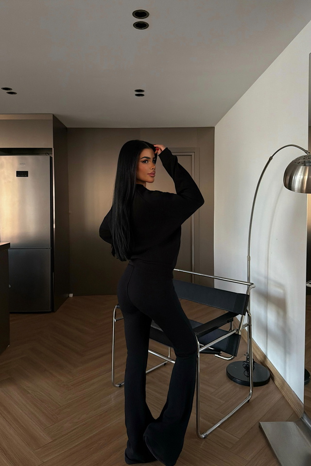 Siyah Perdita Eşofman Takımı ATE-4287 - 4