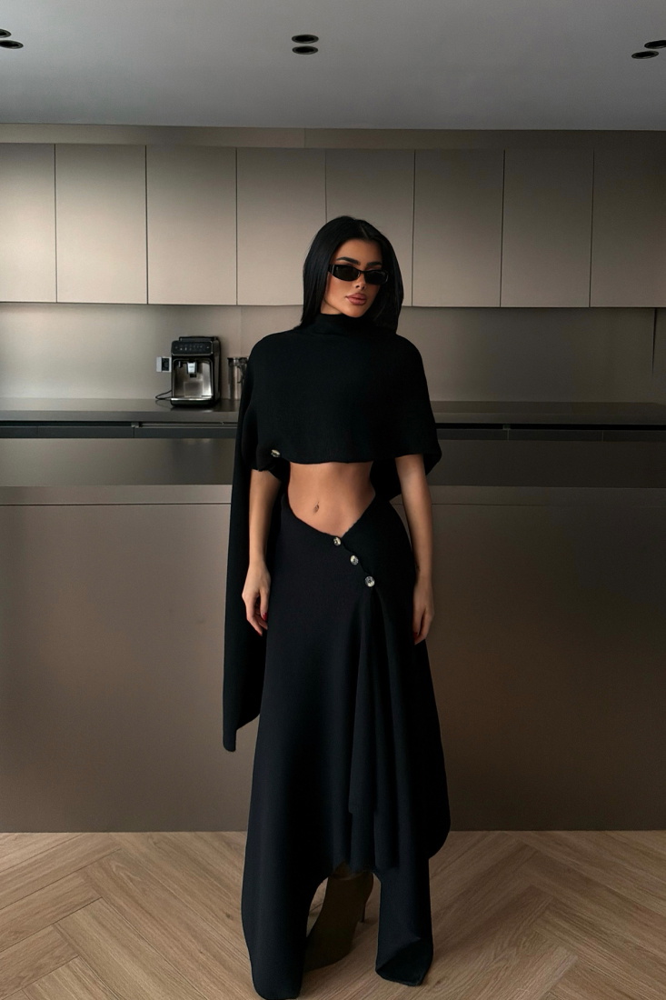 Siyah Suzette Triko Takım ATE-4399 - EYYO