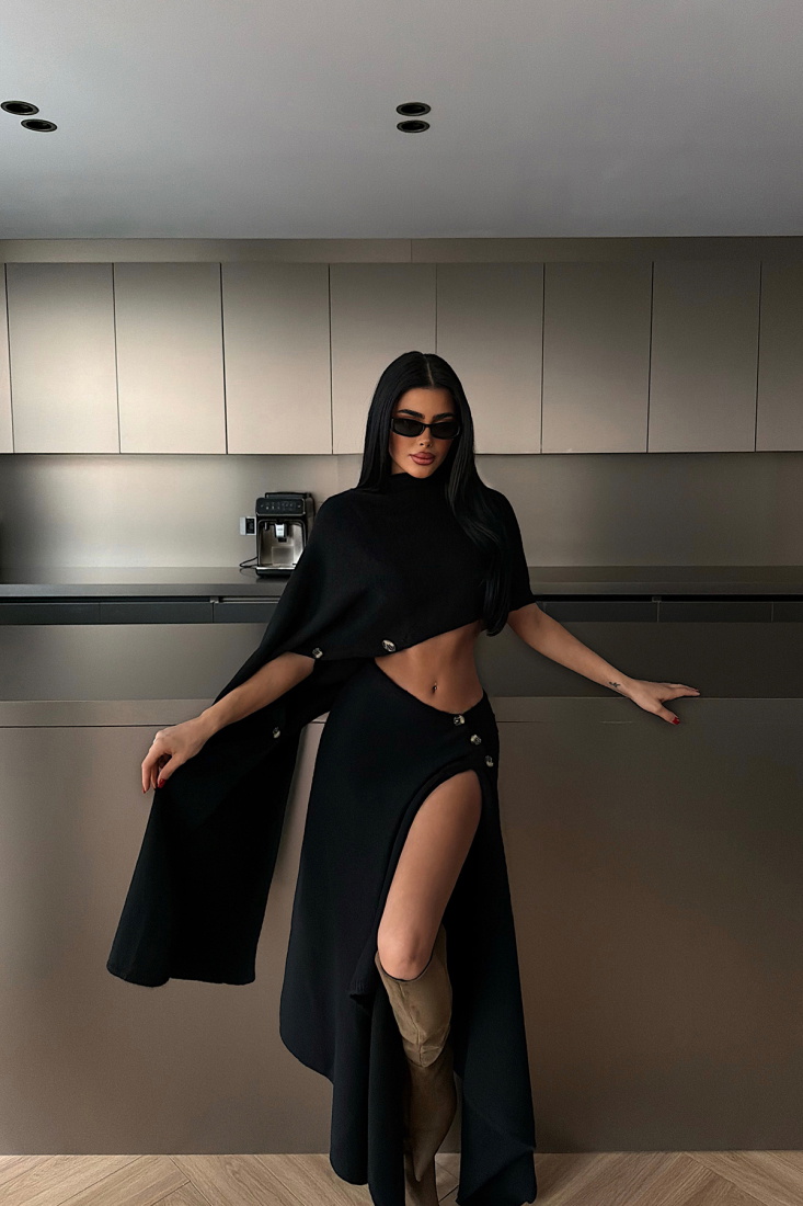 Siyah Suzette Triko Takım ATE-4399 - EYYO