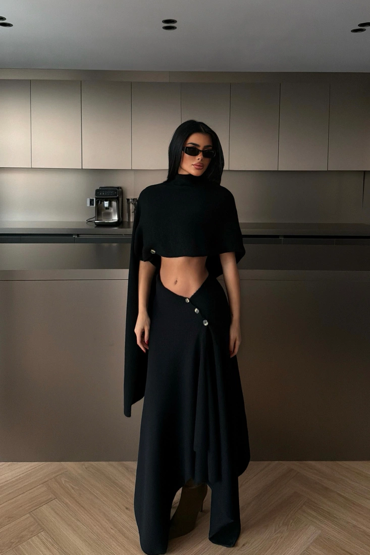 Siyah Suzette Triko Takım ATE-4399 - EYYO