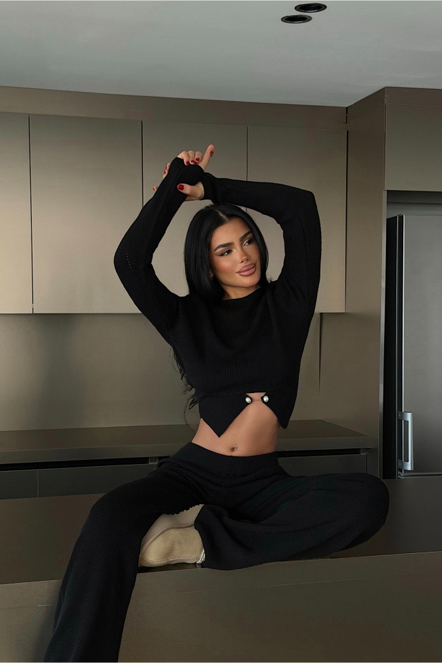 Siyah Octavia Triko Takım ATE-4436 - 3